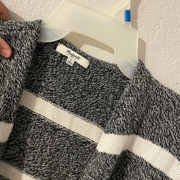 Madewell Charlie Heathered Sweater Open Front Cardigan Striped - Picture 4 of 5
